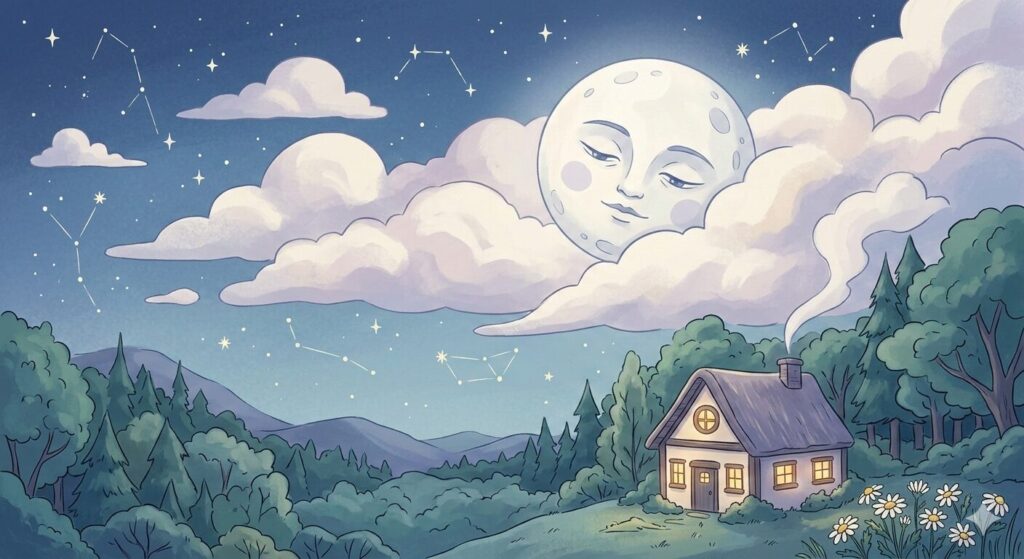 睡眠の悩みで眠れない夜をやさしく包む月明かりの風景