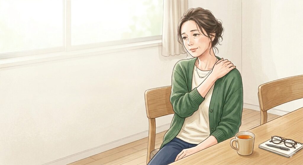 なんとなく不調を感じている女性のイメージ