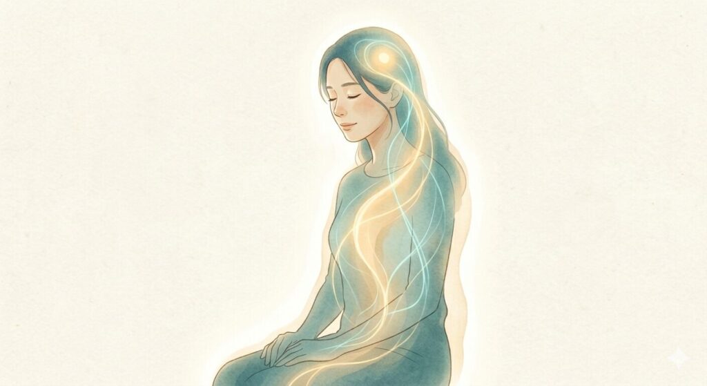 心と体がつながりバランスで成り立っていることを表したイメージ