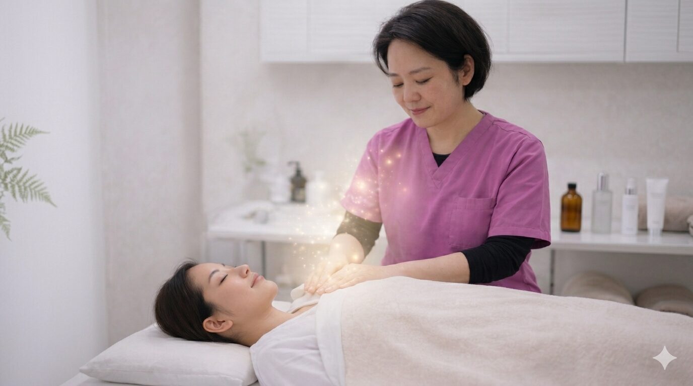 千葉市若葉区のまき鍼灸院の待合室、リラックスして施術を受けられる施術ベッドの写真