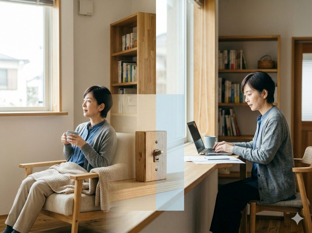 オンとオフの切り替えによる体の変化のイメージ